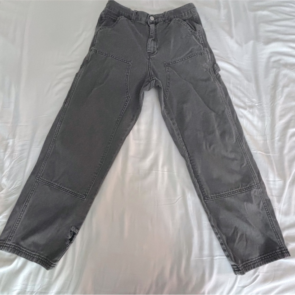 Baggy Black RSQ pants w small rip on leg #workwear #RSQ